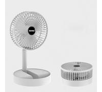 RASTKY Ventilateur Télescopique Pliable Portatif sans Fil Ventilateur de Bureau Rechargeable USB 3 Vitesses pour Voyage Intérieur Extérieur ABS Blanc (WHITE)