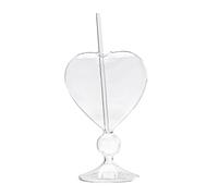 RASTKY Verre à Cocktail Créatif en Forme de Cœur, Transparent, Tenue Confortable, Verre à Vin Décoratif pour Boîte de Nuit, Style Brillant de 240ml (#1)