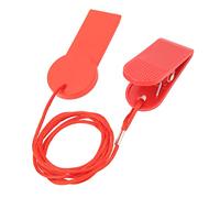 RASTKY Verrou de sécurité Rouge pour Tapis Roulant, clé de sécurité de Remplacement, Clamp/Holder Solide, Interrupteur de pour Machine en Cours D'exécution, 2 Pièces, Clamp/Holder de Rectangulaire