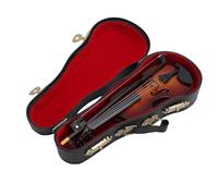 RASTKY Violon Miniature en Bois, Réplique Très Détaillée de la Figurine de Violon Miniature pour Les Amateurs de Musique - Tilleul 5,5 Pouces