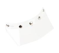 RASTKY Visière Rabattable Universelle à 5 Boutons-pression pour Casque de Moto, Protection contre le Vent pour les Pilotes de Casque Ouvert, Visière en Polycarbonate pour Hommes ou Femmes (WHITE)