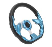 RASTKY Volant de Voiture 13" élégant en PU pour Véhicule, Poignée Améliorée pour les Amateurs de Sports de Course (BLUE)