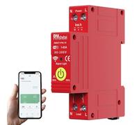 RASTKY WiFi Protecteur de Réenclenchement Automatique Bouton Physique Disjoncteur électrique pour Contrôle Industriel Opération Facile, pour Utilisation en Location de Logements, Fonction de Mesure