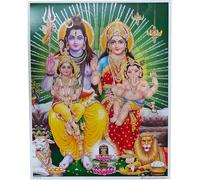 Rastogi Handicraft Poster de dieu hindou Best Of Indian Reprint sans cadre (Shiva-Parivar-Ji-11 X9)
