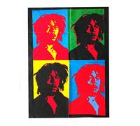 Rastogi Handicrafts Bob Marley, Hendrix Guitar Tapisserie décorative indienne en coton Multicolore 101,6 x 76,2 cm