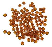 Rastogi Handicrafts Lot de 100 pierres précieuses en verre pour remplissage de vase, décoration de mariage d'un côté plat (taille - 12 mm) (marron)