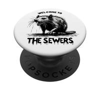 Rat Bienvenue dans la Contre-Culture Macabre Avant-gardiste des égouts PopSockets PopGrip Adhésif