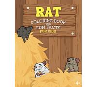 Rat Coloring Book with Fun Facts: cute rats, pet in coloring book for kids