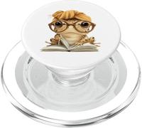Rat de bibliothèque Grenouille lisant avec et Turban PopSockets PopGrip pour MagSafe