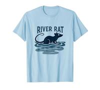 Rat de rivière : Art de la Faune Vintage pour Les Amoureux de la Nature T-Shirt, Homme, Bleu Céleste, 3XL