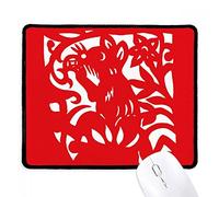 Rat Découpé dans du Papier, Signe du Zodiaque Chinois Tapis De Souris Gaming Petit Mousepad Bords Cousus Mouse Pad pour Jeu Ordinateur Travail 25X30Cm