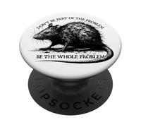 Rat Don't be The Problem Edgy Medieval Dark Grunge Creepy PopSockets PopGrip Adhésif