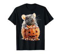 Rat Effrayant et Mignon en Forme de Citrouille, Bonbon, maïs, Animal d'halloween T-Shirt