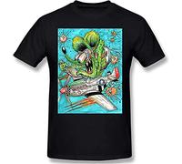 Rat Fink Comfortable Mens Tops Short Sleeve Tshirts Black Manches Courtes(Large)