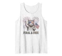Rat Sauvage et Libre, drôle et Patriotique, Rat du 4 Juillet Débardeur