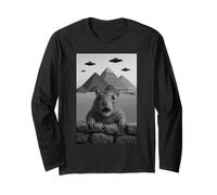 Rat Selfie at Pyramids Funny Vintage UFO Encounter Alien Manche Longue