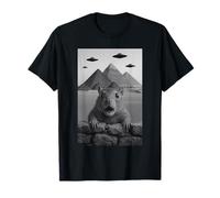 Rat Selfie at Pyramids Funny Vintage UFO Encounter Alien T-Shirt