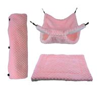 Rat3 Hamac en peluche 23 x 18 x 11 cm | Hamac pour cochon 3 pièces | Hamac double couche pour furet | Lit doux et confortable pour petit animal de compagnie pour les cages de jeu et le repos quotidien