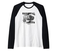 Ratchet and Clank Black and White Faces with Logo Video Game Manche Raglan