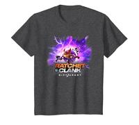 Ratchet and Clank Rift Apart Portal Jump Video Game T-Shirt, Enfant, Chiné Foncé, 8 Ans