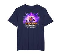 Ratchet and Clank Rift Apart Portal Jump Video Game T-Shirt, Homme Grandes Tailles, Bleu Marine, 3X Tall