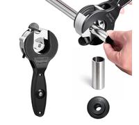 Ratchet Pipe Cutter, 2-in-1 Ratcheting Pipe Cutter Tool for Tight Spaces, for Copper and PVC, Close Quarters Tubing Cutter for 6-23mm & 8-29mm Pipes (5/16“-1-1/8” (8-29mm))