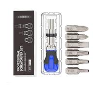 Ratchet Screwdriver - Magnetic Ratcheting Screwdriver, 180-Degree Adjustable Multi Bit Repair Tool, Portable Ratchet Screwdrivers Set For Computer Eyeglass Bicycle Watch Furniture Car Home