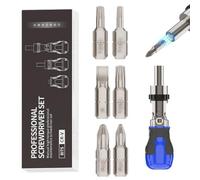 Ratchet Screwdriver | Portable 180 Degree Adjustable Multi Bit | Magnetic Ratcheting Screwdrivers Set | For Home Furniture Car Bicycle Watch Eyeglass DIY Repair
