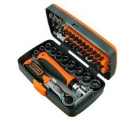 Ratchet Screwdriver Set, Driver Kit, 6.5x3.74x1.77 Inches Non Slip Handle 38 in 1 Ratchets Tools 10 Sockets and 22 Bits, Ratcheting Sets With for Electronics, Automotive, Home Repair