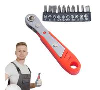 Ratchet Screwdriver Set, Multipurpose Ratchet Wrench, High-Strength Hand Tools, Durable Ratchet Screwdriver, 36-Tooth Ratchet Wrench, User Friendly Tools, Hexagon Nut Driver, Precision Ratchet Wrench