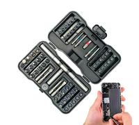 Ratchet Screwdriver Set, Steel Bits Wrench, Magnetic Device with Sturdy Build, Premium Quality Tool Aid, Reliable Function for Electronics Watch Eyeglass Appliance Bike Motorcycle Home Men