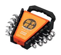 Ratchet Set Wrenches - Precision Gear Spanner Kit, Hardened Steel Slim-Profile Handles with Portable Storage Holder, Quick-Turn Mechanism for Tight Spaces Vehicle Fixes Home Improvements Machinery