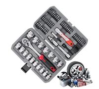 Ratchet Socket Set - 64Pcs Handle Precision Multi-Function Wrench Set