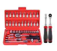 Ratchet Wrench - Portable Véhicule Repair Tool, Ratchet Socket Wrench Set, Long Lasting Ergonomic Hand Tool Kit | Automotive Marine Industrial Construction Electrical Maintenance Workshop Socket
