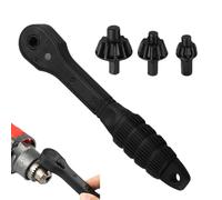 Ratcheting Drill Chuck Key - Double End Castle Nut Wrench, Power Screwdriver Accessory, Heavy-Duty Metal Construction | Portable Tool For Garage, Workshop, Home Repairs, DIY, Professional Mechanics,