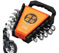 Ratcheting Jeu de clés combinées - Kit étapes métriques 6-17 mm | Outils à main pour la réparation de voitures, garage, construction, mécanique professionnelle, projets à domicile, 5, 6, 8