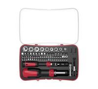 Ratcheting Screwdriver Set - 77 in 1 Telescopic Hand Repair Tool for Maintenance Projects | Multi Bit Driver Kit with Extendable Shaft, Magnetic Tip Storage Solution for Garage Workshop, 22x15x4.5cm