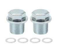 RATCHROLL 1 Ensemble Bouchon De Vidange D'Huile Universel Anti-Fuite 0,98" Hauteur Boulon De Vidange pour Carter Vis De Réparation Avec Joint En Acier Aluminium Ton Argent M15X1.5