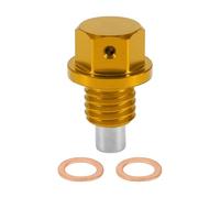 RATCHROLL 1 Ensemble Bouchon De Vidange Universel Anti-Fuite Boulon De Vidange Pour Carter De L'Huile Réparation Filetage Avec Joint Magnétique En Alliage Aluminium Cuivre Ton Or M12X1.75