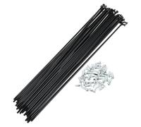 RATCHROLL 1 Ensemble De Rayons De Vélo Universels 12G Longueur 251Mm Rayons De Roue De Vélo Téton en Acier Au Carbone Noir