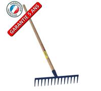 Râteau 16 dents droites soudées manche 1,5m, outil trempé haute résistance, jardin,potager