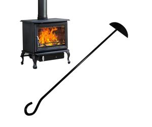 Râteau à cendres - Grattoir à cendres de cheminée D | Outil pelle pour barbecue | Outil de nettoyage de foyer pour barbecue, four extérieur, poêle, poêle à bois, fumoir, camping, arrière-cour