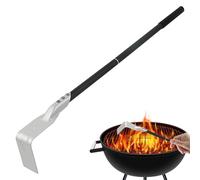Râteau à cendres Grill - Grattoir à cendres à long manche - Grattoir à à long manche pour cuisinière et barbecue - Accessoires pour four à pizza à râteau à charbon