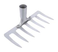 Râteau à Dents en Acier pour Jardinage Agricole, Sol et Engrais | Outil de Jardinage sans Manche, Argenté, pour Terreau, Rempotage, Transplantation, Taille, Usage Extérieur