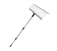 Râteau À Feuilles - 125 Cm, Râteau De Jardin avec Manche Réglable, 21 Dents en Métal, 15.6 inch De Large, rateau À Feuilles en Métal, Outils De Jardin pour Défeutrer, Nettoyer Et Entretien De Pelouse