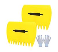 Râteau à feuilles, griffes à feuilles réutilisables, avec | Collecteur de griffes multifonction - Outil de nettoyage de jardin pour déchets de pelouse, ordures