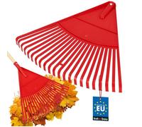 KOTARBAU® Rateau À Feuilles - Plastique - 48 cm - Rouge - sans Manche - Extra-Click - Rateau Jardin - Ramasse Feuilles - Léger - Ergonomique