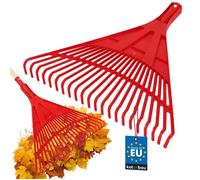 KOTARBAU® Rateau À Feuilles - Plastique - 50 cm - Rouge - sans Manche - Extra-Click - Rateau Jardin - Ramasse Feuilles - Léger - Ergonomique