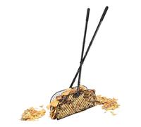 Râteau à feuilles large antidérapant à long manche | Râteau collecteur de feuilles robuste pour extérieur, pelouse, cour, patio, allée, allée, herbe, débris