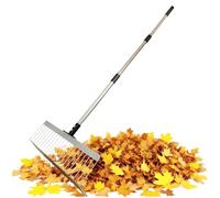 Râteau À Feuilles,Outil de Jardinage Robuste pour ratisser - Outils de râteau en métal pour Cour | pour arrière-Cour, Plage, Plates-Bandes, désherbage, aménagement paysager, Entretien de